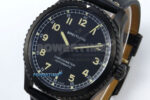 Navitimer 8 Automatic 41mm PVD TF 1:1 Best Edition Black Dial on Black Leather Strap A2824 - Image 3