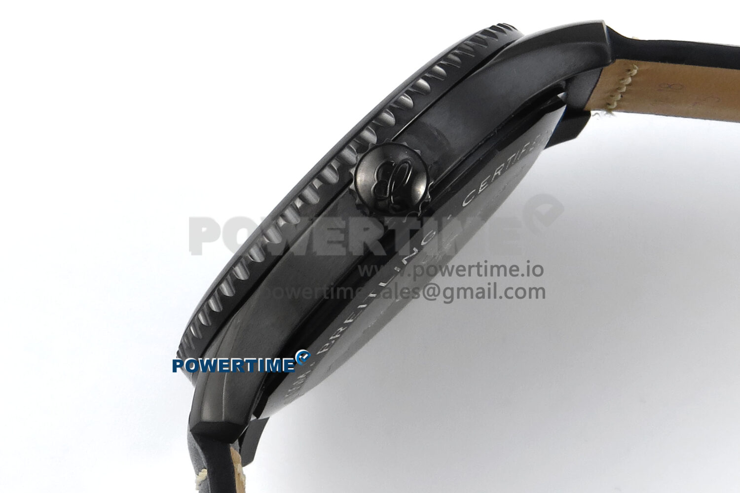 Navitimer 8 Automatic 41mm PVD TF 1:1 Best Edition Black Dial on Black Leather Strap A2824 - Image 7