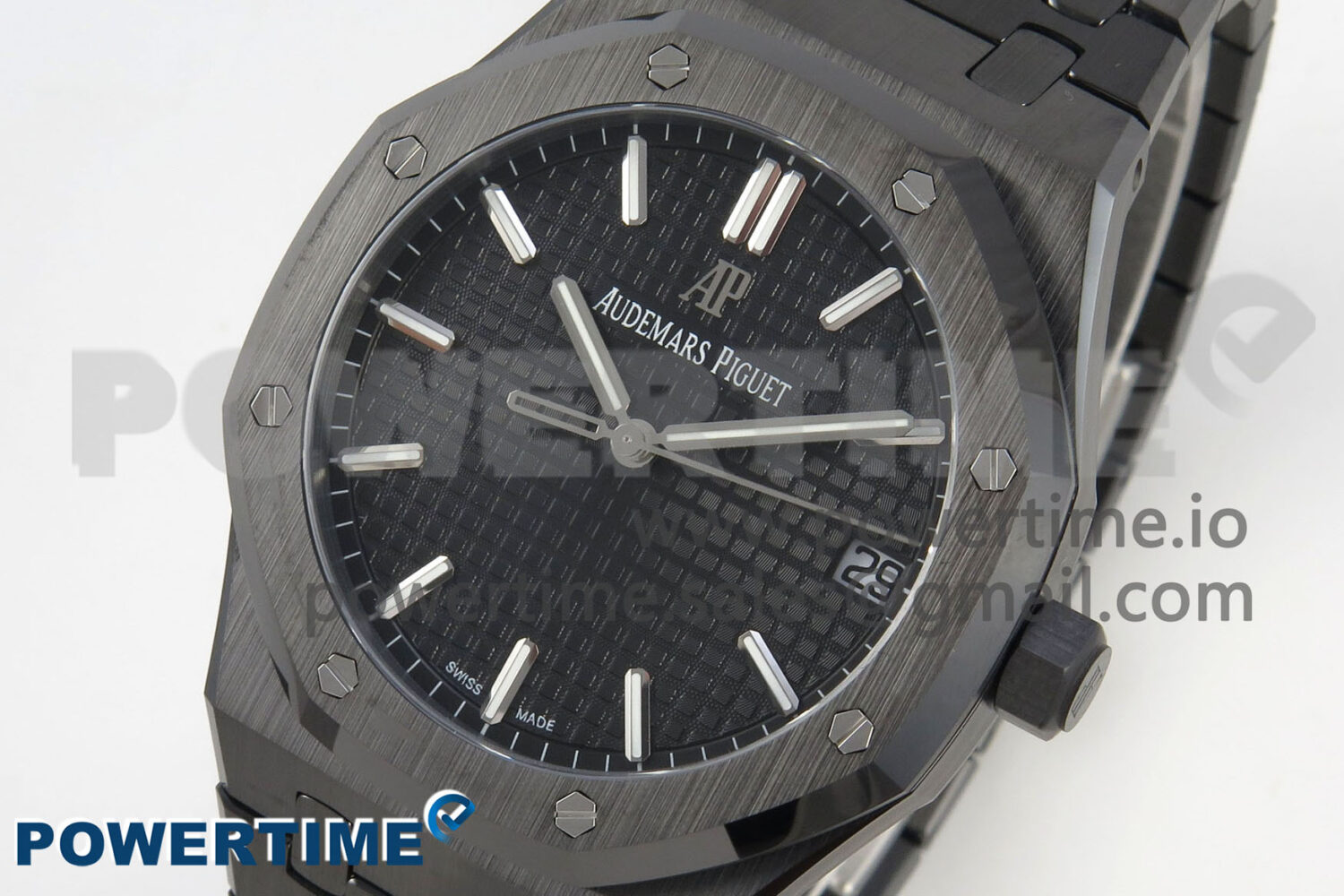Royal Oak 41mm 15500 APSF 1:1 Best Edition Black Dial on Black Ceramic Bracelet SA4302 Super Clone - Image 2
