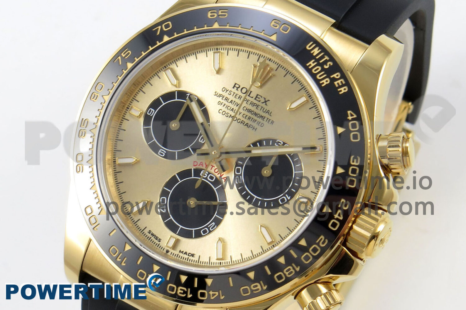 Daytona 126518 Clean YG 1:1 Best Edition YG Dial on Oysterflex Rubber Strap DD4131 - Image 3