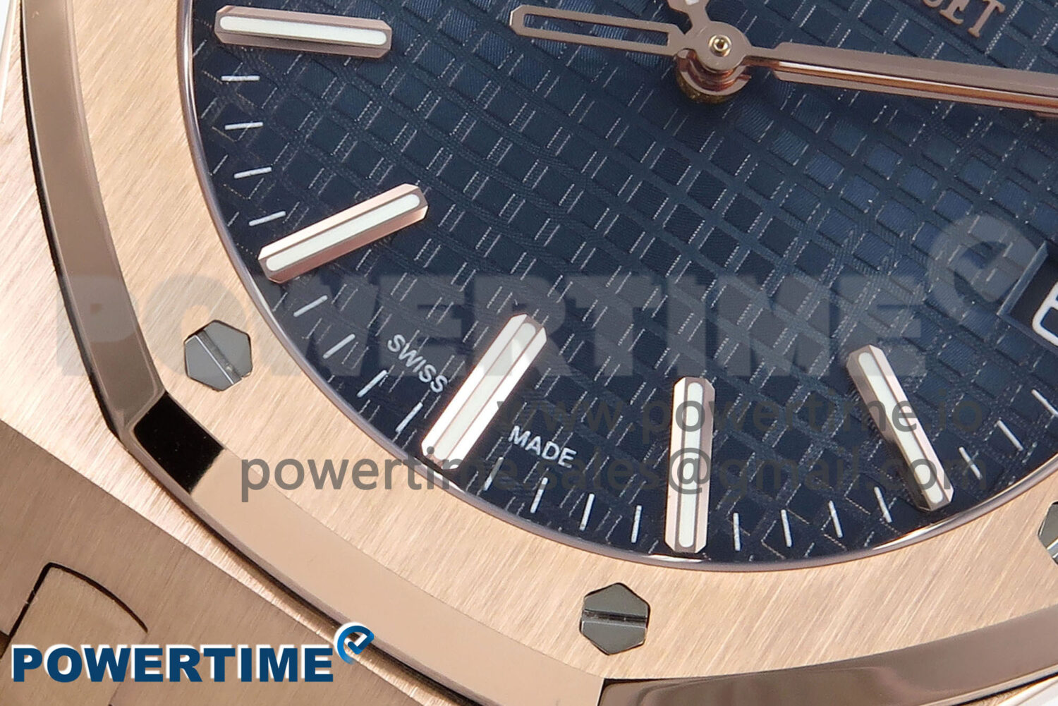 Royal Oak 15510 RG APSF 1:1 Best Edition Blue Dial on RG Bracelet SA4302 Super Clone V2 (SW Dial) - Image 5