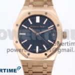 Royal Oak 15510 RG APSF 1:1 Best Edition Blue Dial on RG Bracelet SA4302 Super Clone V2 (SW Dial)