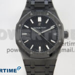 Royal Oak 41mm 15500 APSF 1:1 Best Edition Black Dial on Black Ceramic Bracelet SA4302 Super Clone