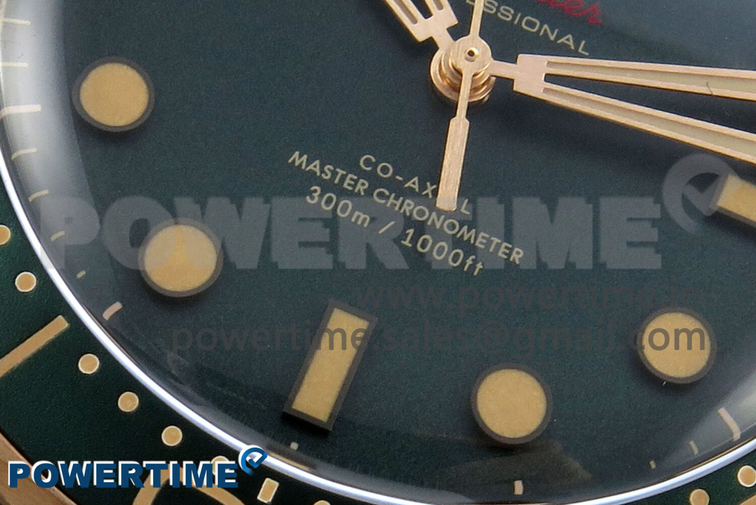 Seamaster 300M Diver Titanium/Bronze Gold VSF 1:1 Best Edition Green Dial on Titanium Mesh Bracelet A8806 - Image 5