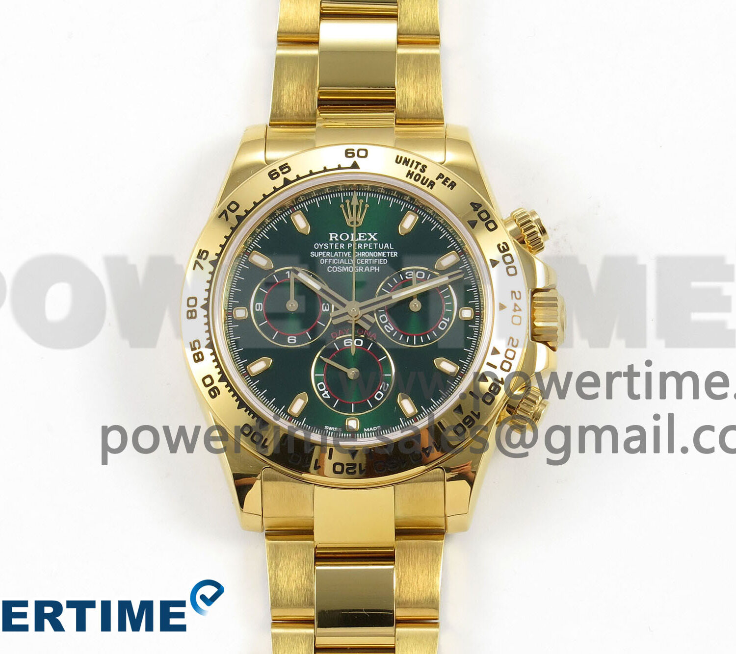 Daytona 116508 ZF 1:1 Best Edition Green Dial on YG Bracelet SH4130 (Gain Weight)