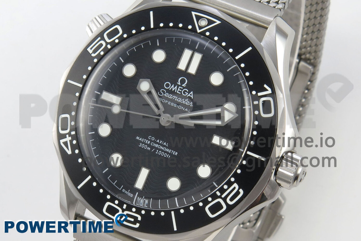 Seamaster 300M 42mm SS VSF Best Edition Black Dial On Mesh Bracelet A8806 - Image 3