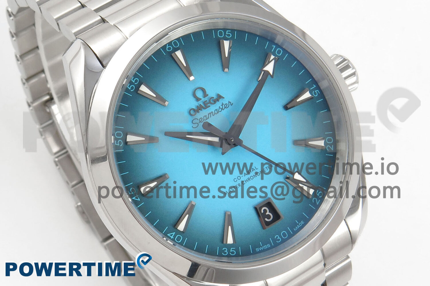 Seamaster 150M SS VSF 1:1 Best Edition Turquoise Blue Dial on SS Bracelet A8900 Super Clone - Image 2