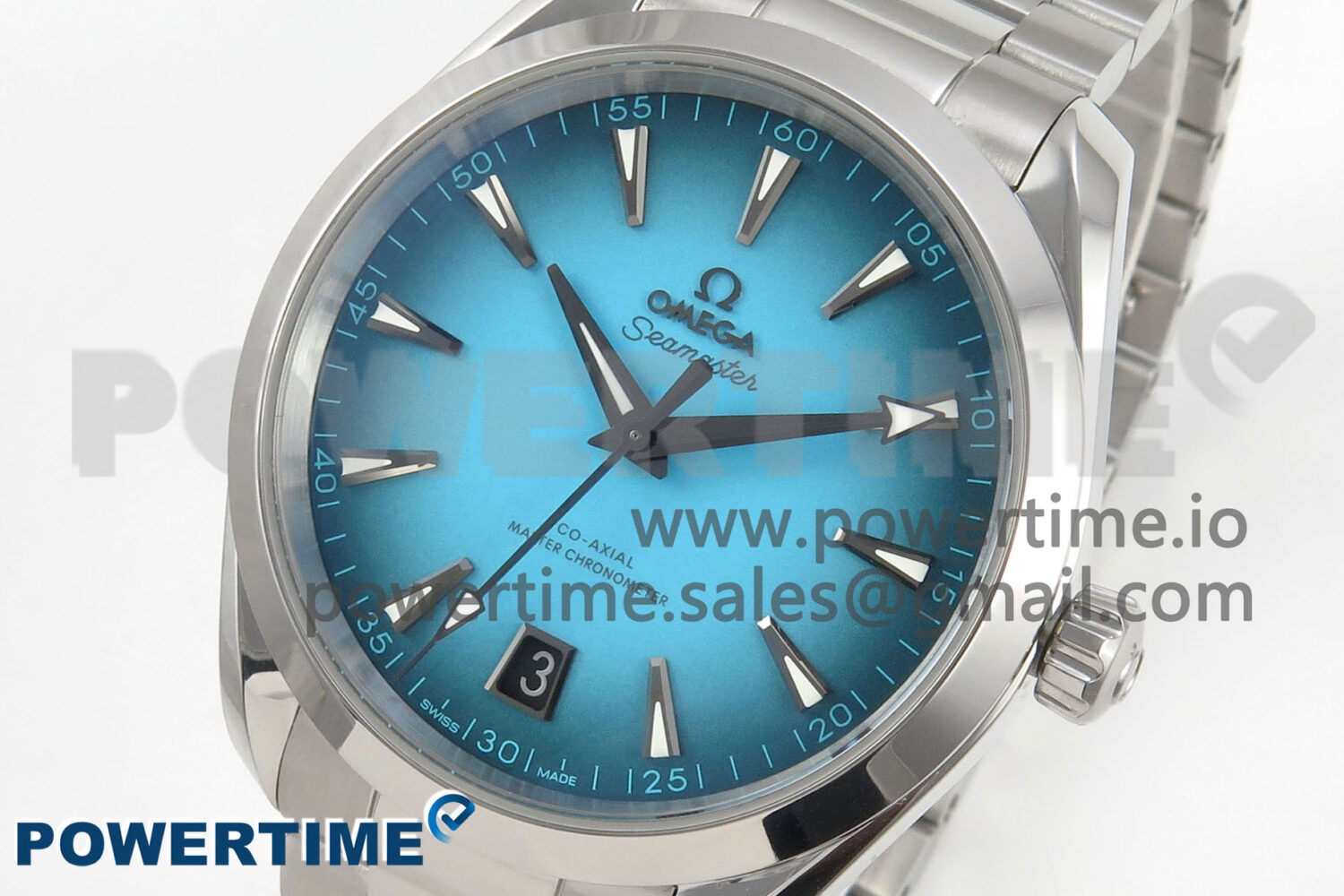 Seamaster 150M SS VSF 1:1 Best Edition Turquoise Blue Dial on SS Bracelet A8900 Super Clone - Image 3