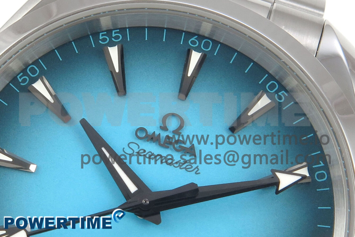Seamaster 150M SS VSF 1:1 Best Edition Turquoise Blue Dial on SS Bracelet A8900 Super Clone - Image 4