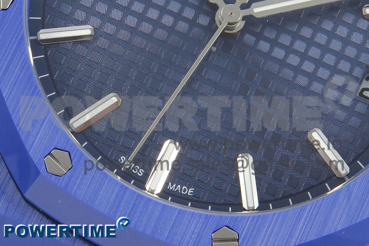 Royal Oak 41mm 15500 APSF 1:1 Best Edition Blue Dial on Blue Ceramic Bracelet SA4302 Super Clone - Image 5