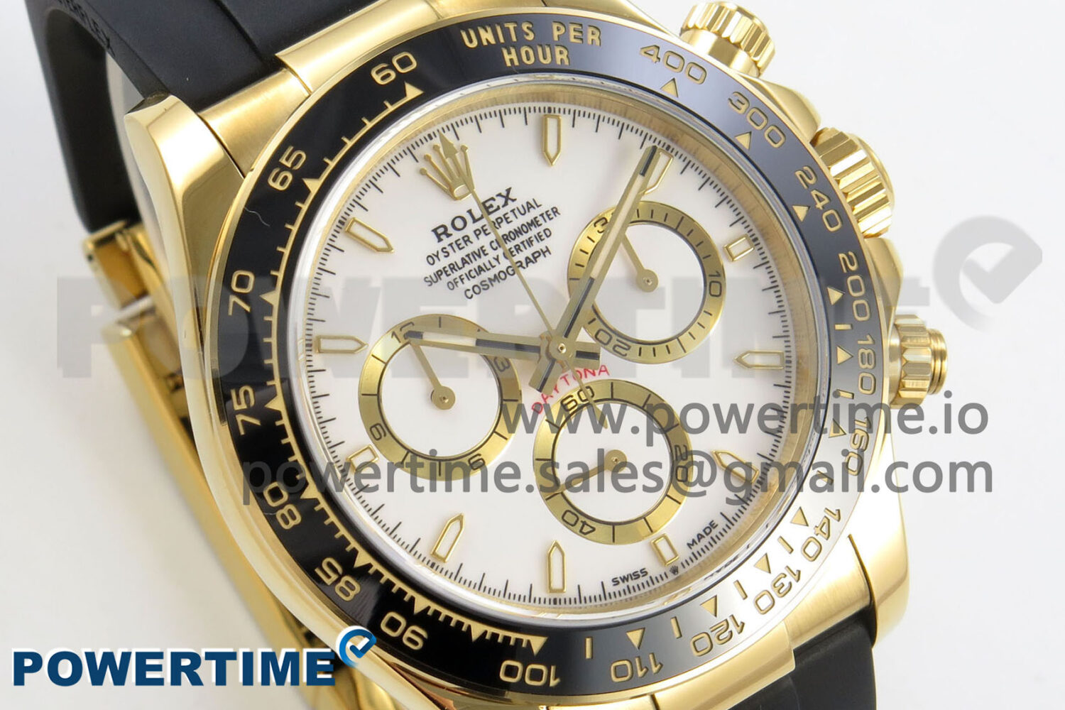 Daytona 126518 Clean YG 1:1 Best Edition White Dial on Oysterflex Rubber Strap DD4131 - Image 2