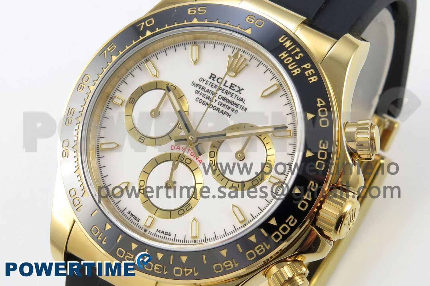 Daytona 126518 Clean YG 1:1 Best Edition White Dial on Oysterflex Rubber Strap DD4131 - Image 3