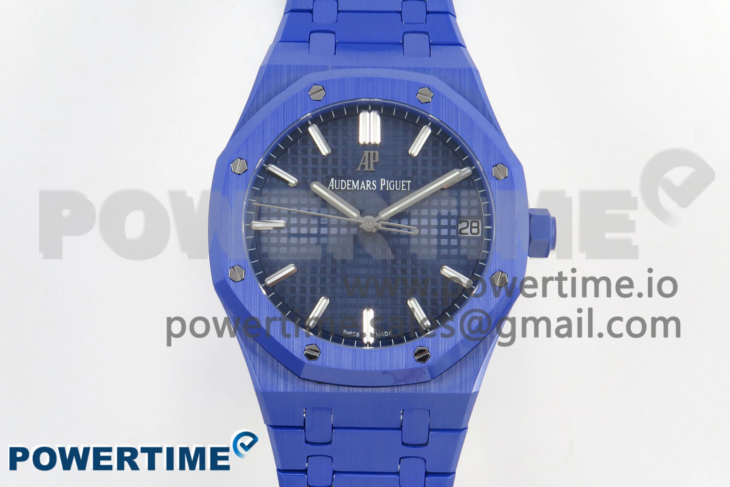 Royal Oak 41mm 15500 APSF 1:1 Best Edition Blue Dial on Blue Ceramic Bracelet SA4302 Super Clone - Image 1