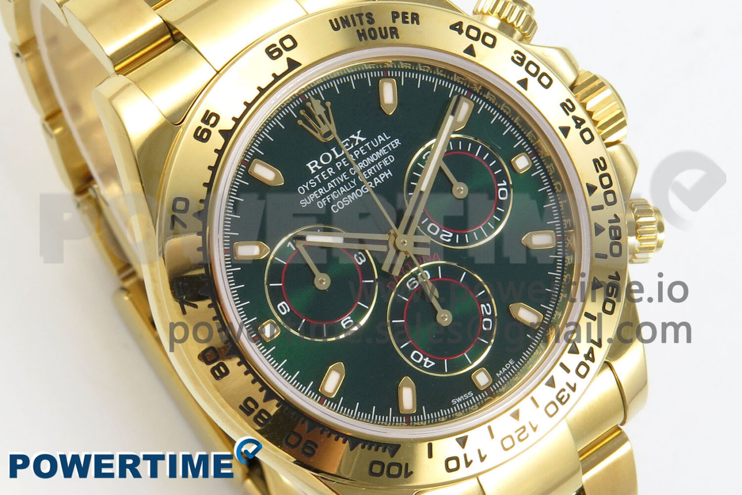 Daytona 116508 ZF 1:1 Best Edition Green Dial on YG Bracelet SH4130 (Gain Weight) - Image 2