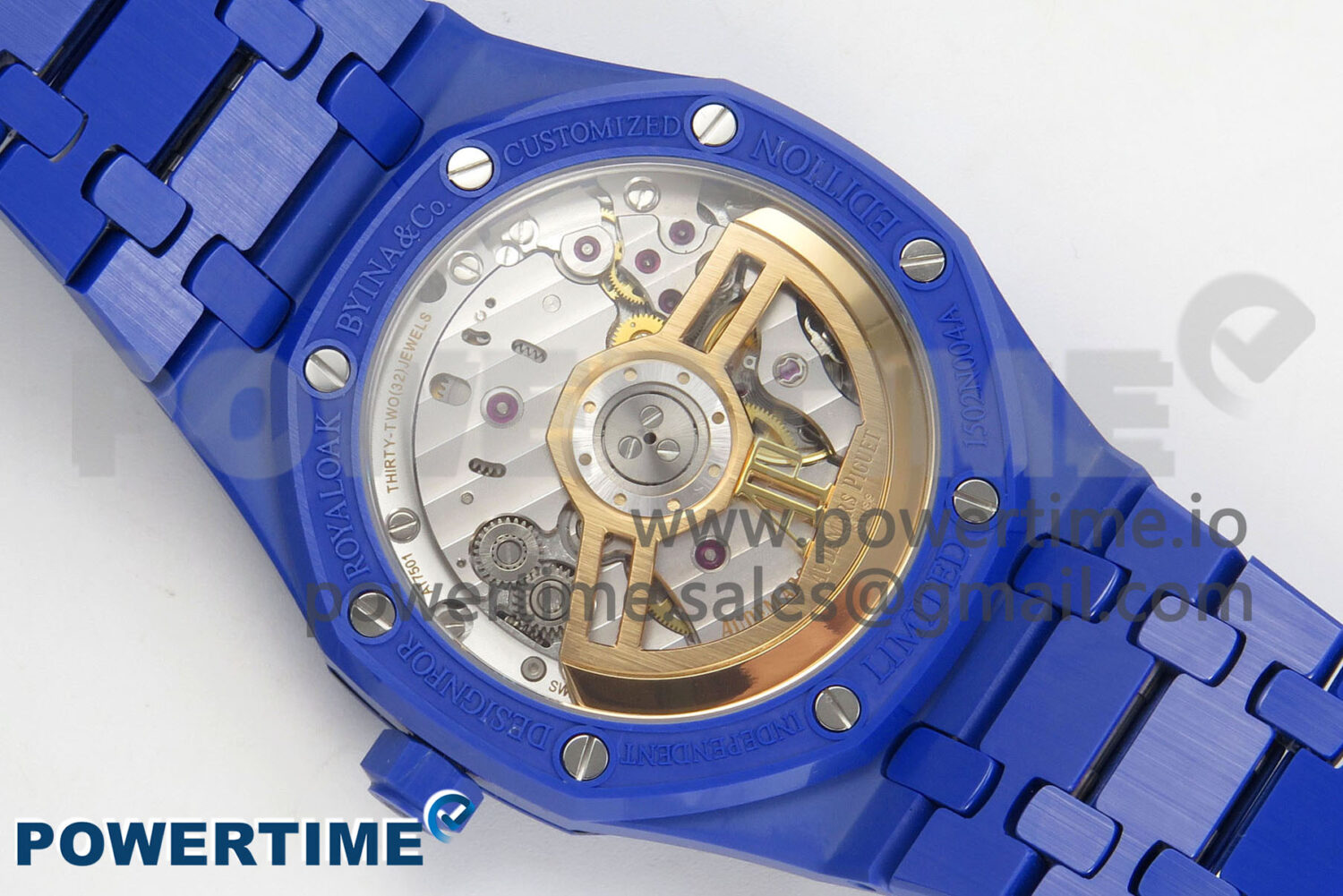 Royal Oak 41mm 15500 APSF 1:1 Best Edition Blue Dial on Blue Ceramic Bracelet SA4302 Super Clone - Image 8
