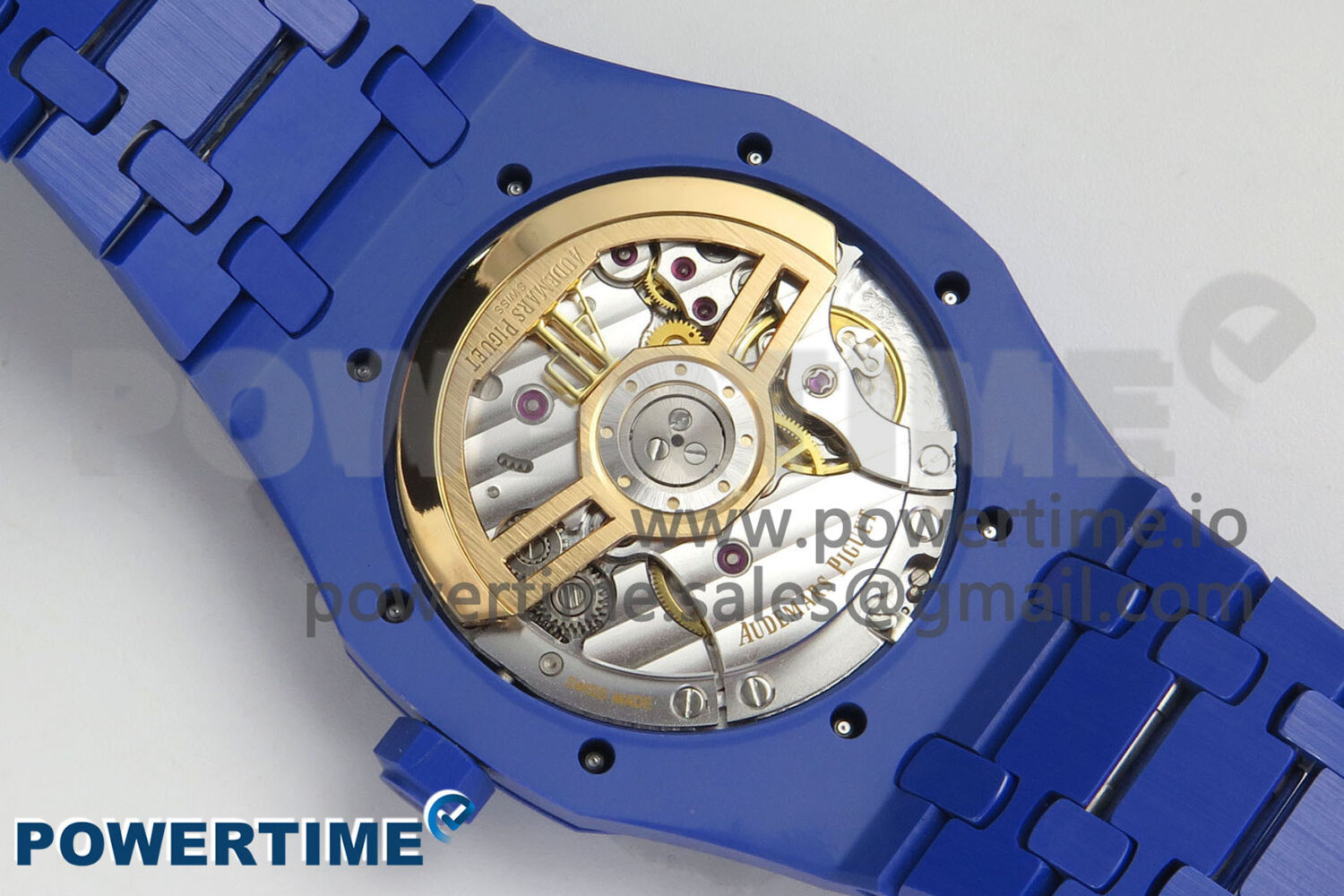 Royal Oak 41mm 15500 APSF 1:1 Best Edition White Dial on Blue Ceramic Bracelet SA4302 Super Clone - Image 9