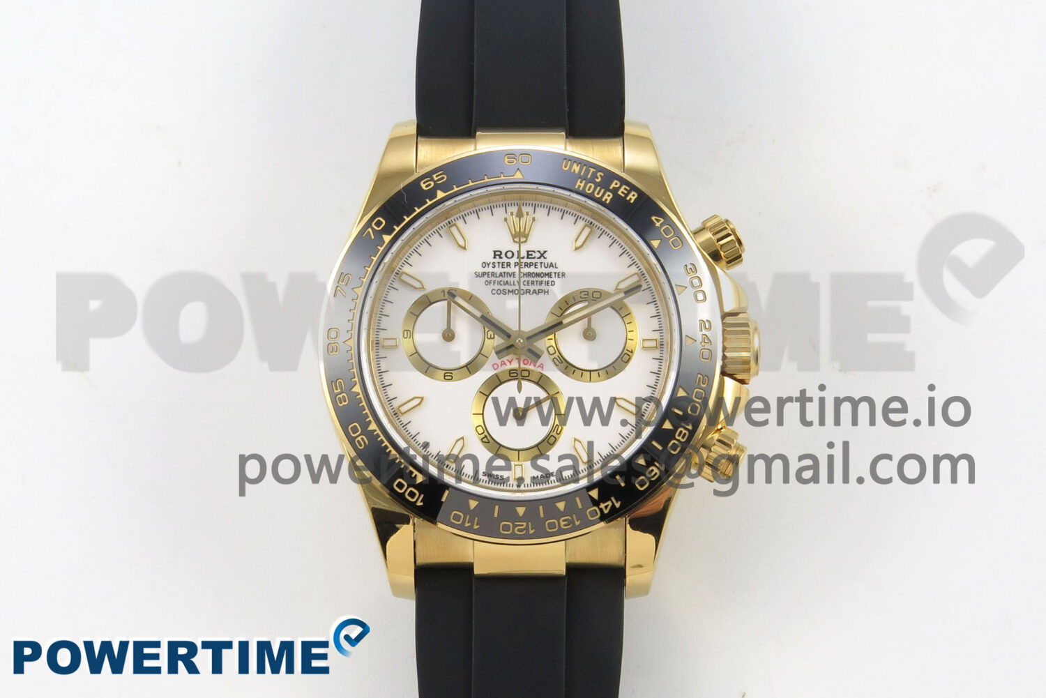 Daytona 126518 Clean YG 1:1 Best Edition White Dial on Oysterflex Rubber Strap DD4131 - Image 1