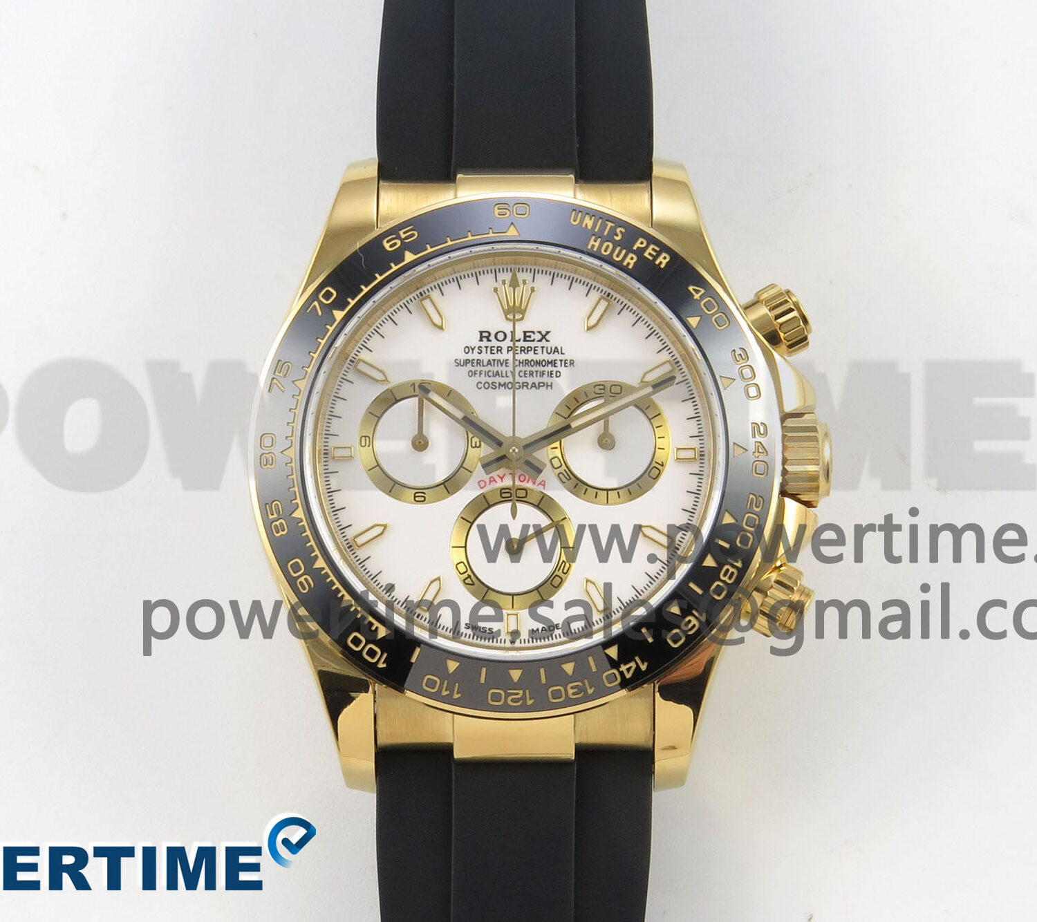 Daytona 126518 Clean YG 1:1 Best Edition White Dial on Oysterflex Rubber Strap DD4131