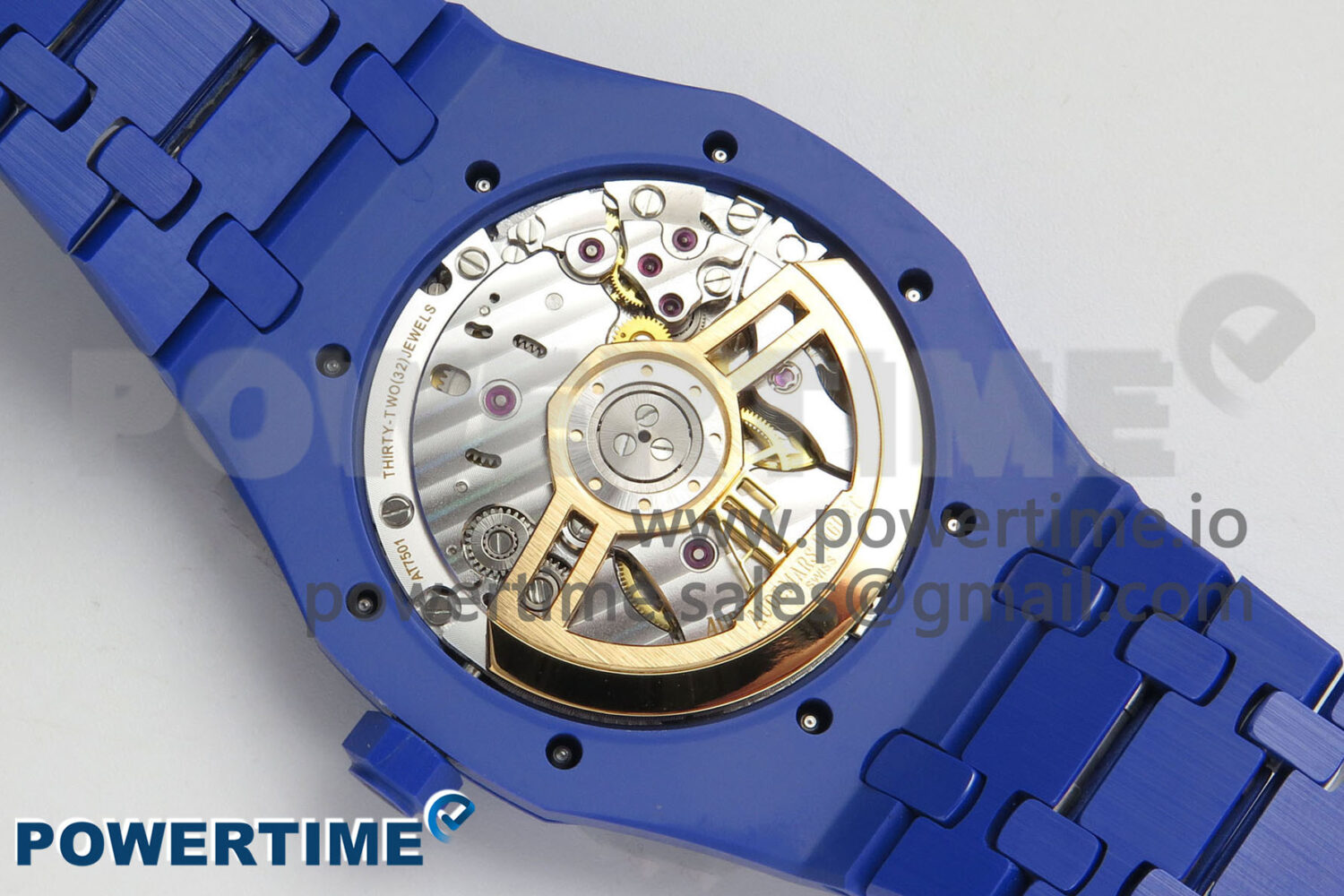 Royal Oak 41mm 15500 APSF 1:1 Best Edition Blue Dial on Blue Ceramic Bracelet SA4302 Super Clone - Image 10