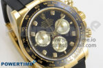 Daytona 126518 YG Clean 1:1 Best Edition 904L Black/YG Diamond Dial on Oysterflex Rubber Strap DD4131 - Image 2