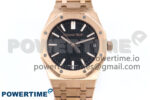 Royal Oak 15510 RG APSF 1:1 Best Edition Black Dial on RG Bracelet SA4302 Super Clone V2 (SW Dial)