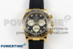Daytona 126518 YG Clean 1:1 Best Edition 904L Black/YG Diamond Dial on Oysterflex Rubber Strap DD4131
