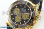 Daytona 126518 Clean YG 1:1 Best Edition Black/YG Dial on Oysterflex Rubber Strap DD4131 - Image 3