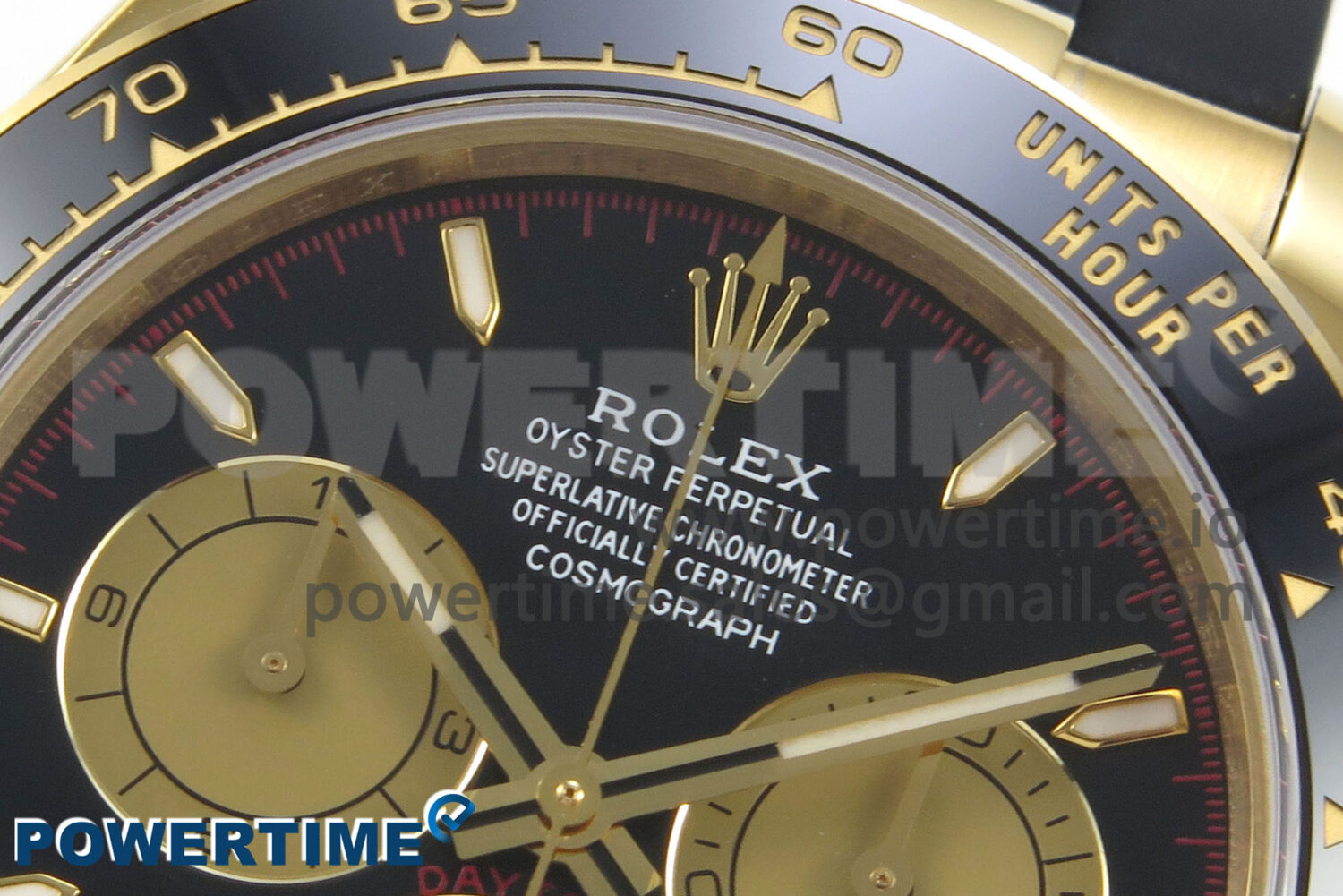 Daytona 126518 Clean YG 1:1 Best Edition Black/YG Dial on Oysterflex Rubber Strap DD4131 - Image 4