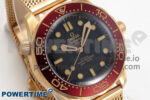 Seamaster 300M Diver Rose Gold VSF 1:1 Best Edition Black Dial on Mesh Bracelet A8806 - Image 2