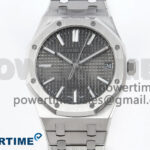 Royal Oak 15510 SS APSF 1:1 Best Edition Gray Dial on SS Bracelet SA4302 Super Clone V2 (SW Dial)