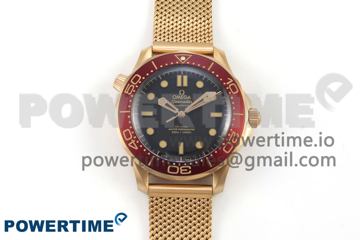 Seamaster 300M Diver Rose Gold VSF 1:1 Best Edition Black Dial on Mesh Bracelet A8806 - Image 1
