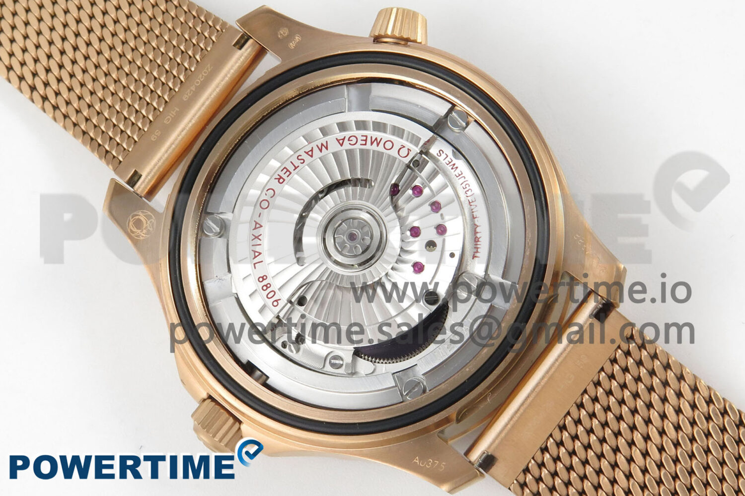 Seamaster 300M Diver Rose Gold VSF 1:1 Best Edition Black Dial on Mesh Bracelet A8806 - Image 9