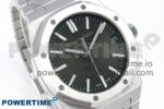 Royal Oak 15510 SS APSF 1:1 Best Edition Green Dial on SS Bracelet SA4302 Super Clone V2 (SW Dial) - Image 2