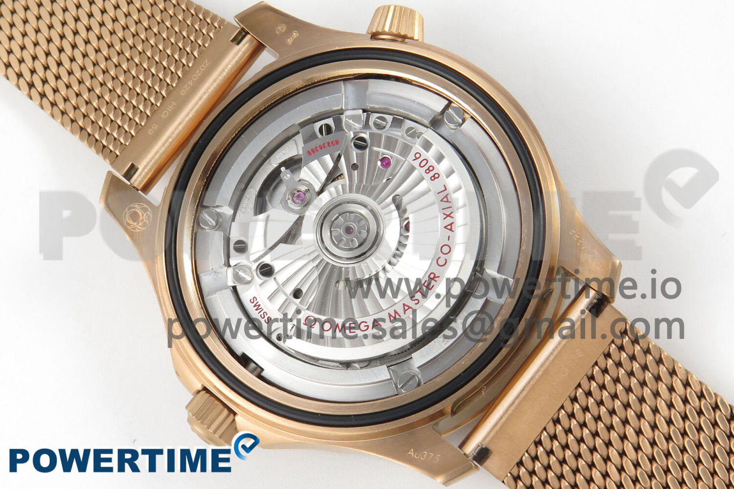 Seamaster 300M Diver Rose Gold VSF 1:1 Best Edition Black Dial on Mesh Bracelet A8806 - Image 10