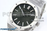 Royal Oak 15510 SS APSF 1:1 Best Edition Green Dial on SS Bracelet SA4302 Super Clone V2 (SW Dial) - Image 3