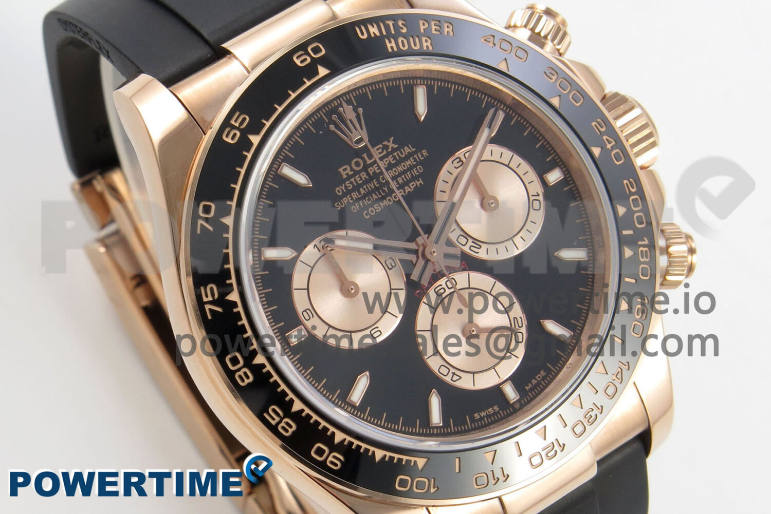Daytona 126515 RG Clean 1:1 Best Edition Black Ceramic Bezel Black Stick Dial on Oysterflex Rubber Strap DD4131Size - Image 2
