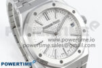 Royal Oak 15510 SS APSF 1:1 Best Edition White Dial on SS Bracelet SA4302 Super Clone V2 (SW Dial) - Image 2