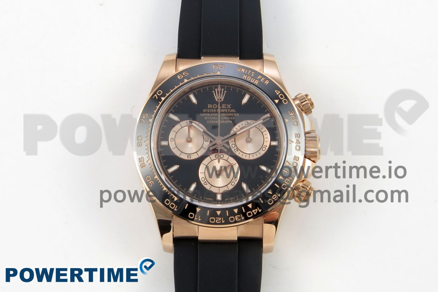 Daytona 126515 RG Clean 1:1 Best Edition Black Ceramic Bezel Black Stick Dial on Oysterflex Rubber Strap DD4131Size - Image 1