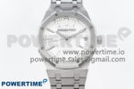 Royal Oak 15510 SS APSF 1:1 Best Edition White Dial on SS Bracelet SA4302 Super Clone V2 (SW Dial)