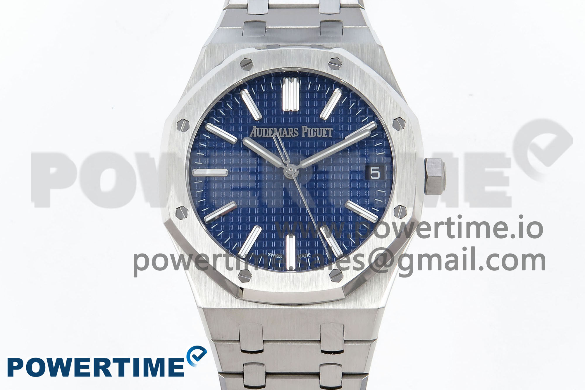 IMG_0091 Royal Oak 15510 SS APSF 1:1 Best Edition Blue Dial on SS Bracelet SA4302 Super Clone V2 (SW Dial) - Image 1