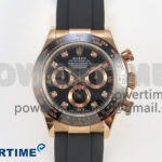 Daytona 116515 QF 1:1 Best Edition Black/RG Dial on Oysterflex Strap SH4130 V11（Gain Weight）