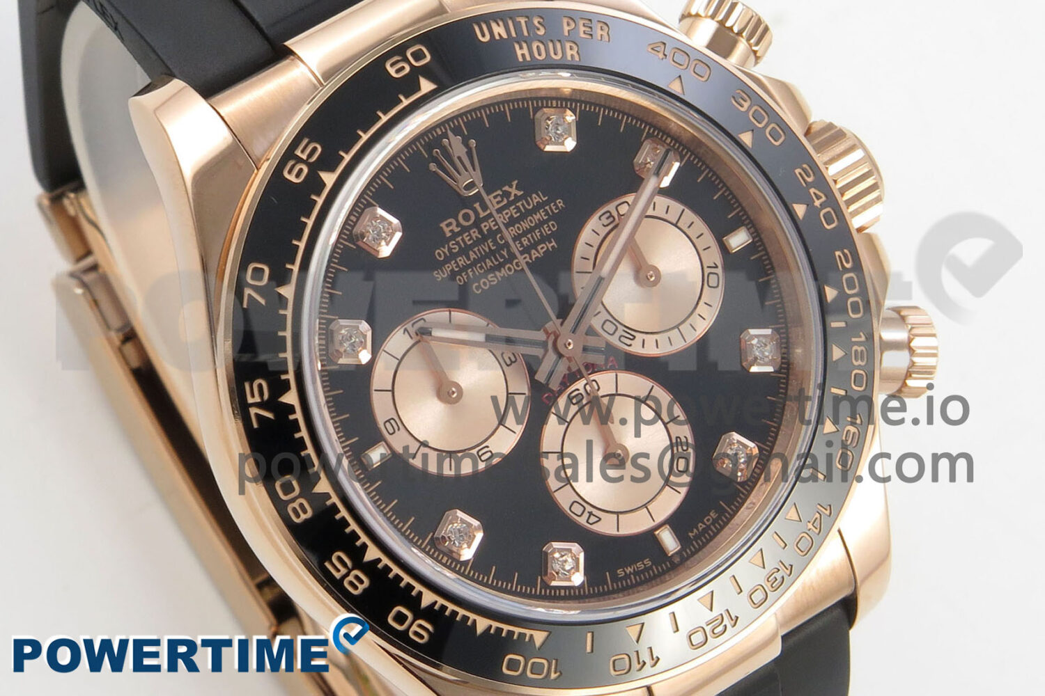 Daytona 126515 RG Clean 1:1 Best Edition Black/RG Diamonds Dial on Oysterflex Strap DD4131 - Image 2