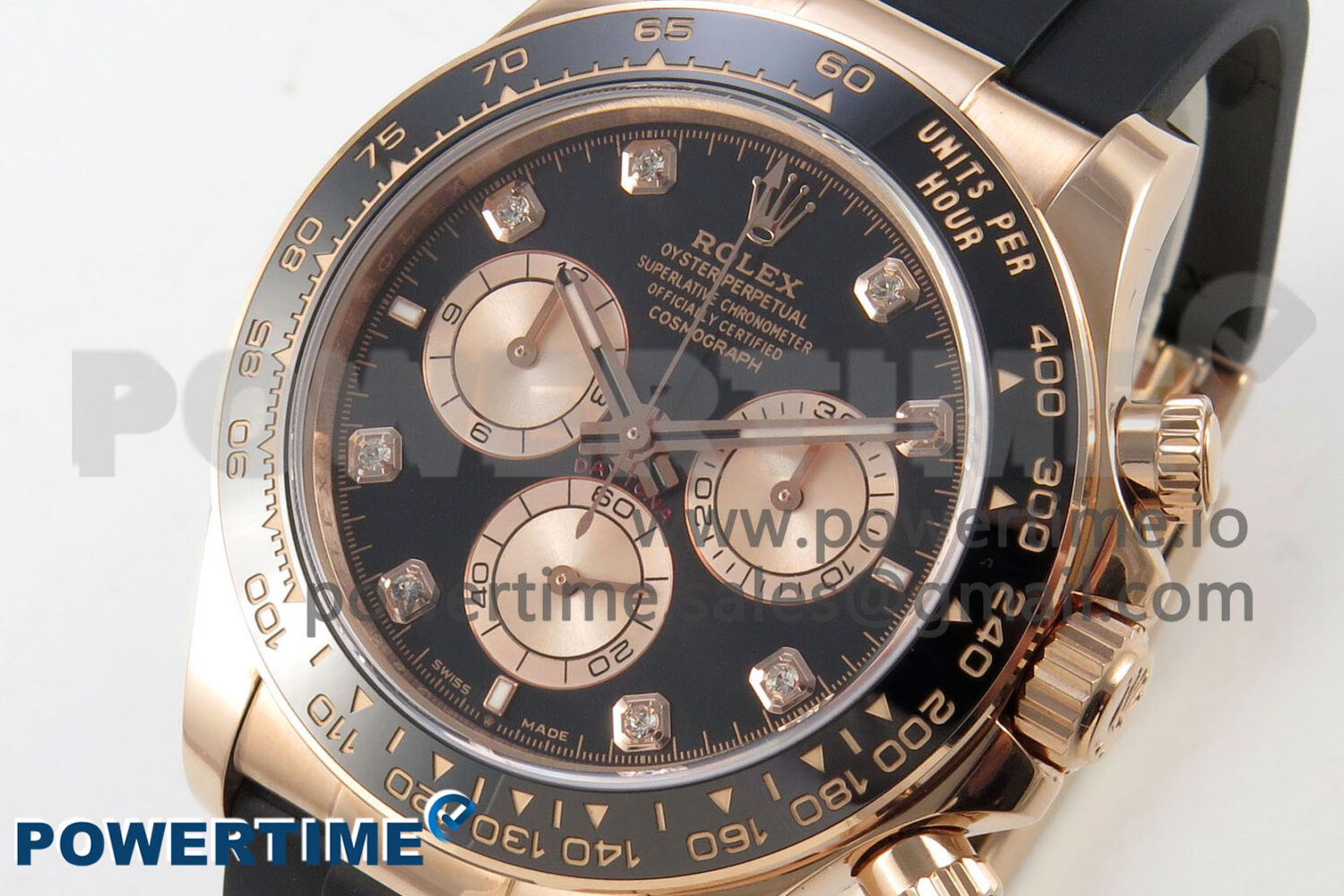 Daytona 126515 RG Clean 1:1 Best Edition Black/RG Diamonds Dial on Oysterflex Strap DD4131 - Image 3
