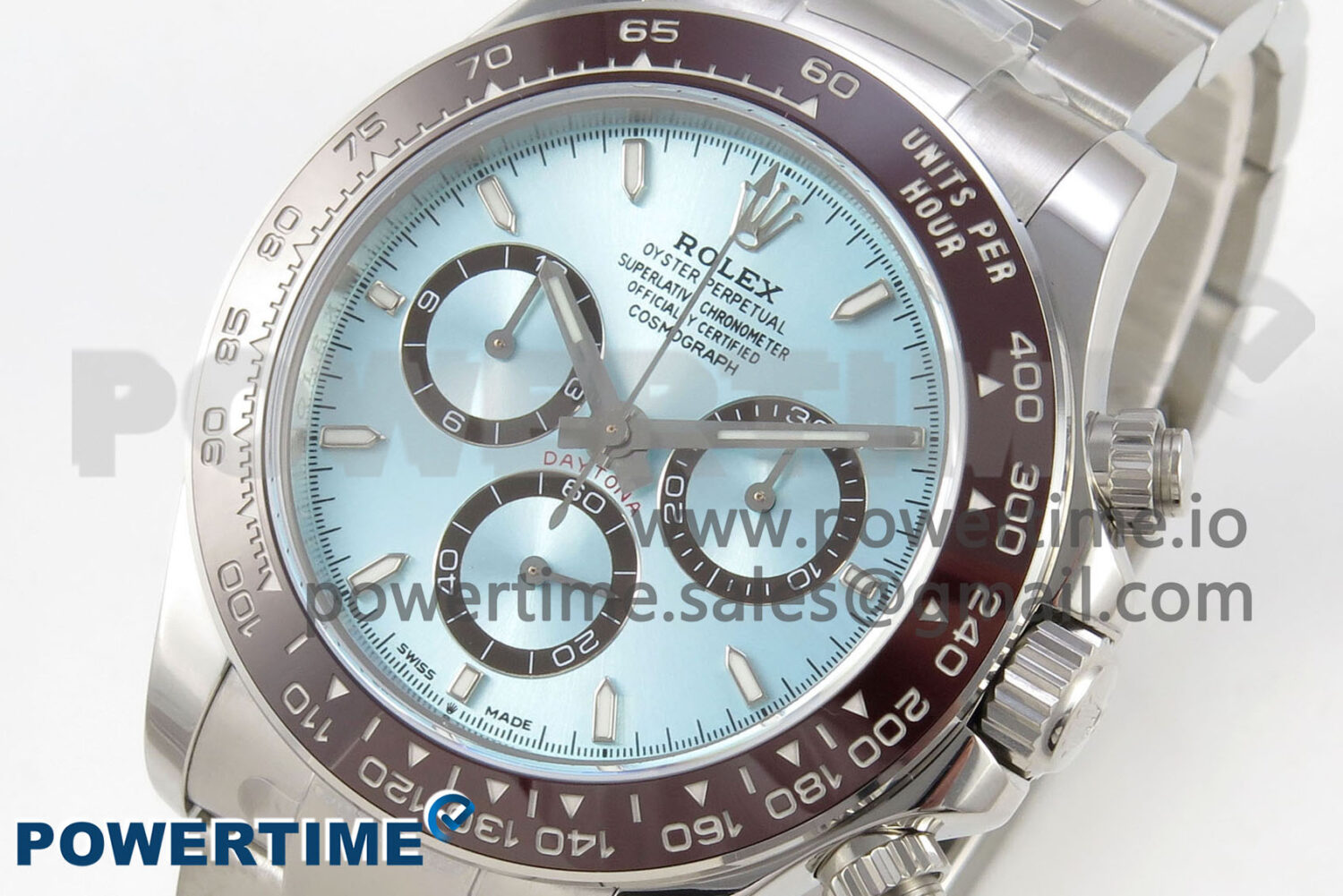 Daytona 126506 904L SS Clean 1:1 Best Edition Ice Blue Dial Sticks Markers on 904L SS Bracelet Super Clone DD4131 - Image 3