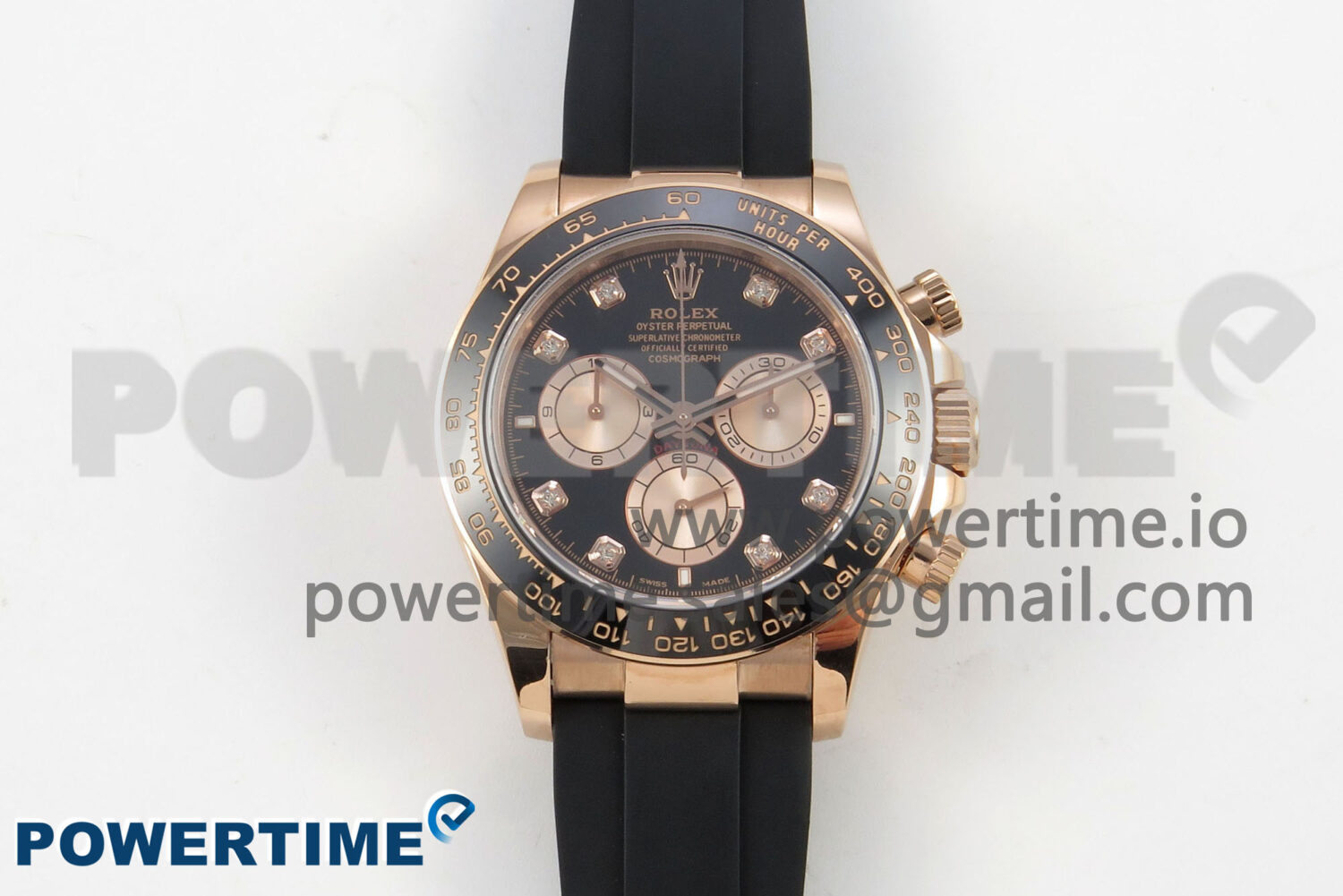 Daytona 126515 RG Clean 1:1 Best Edition Black/RG Diamonds Dial on Oysterflex Strap DD4131 - Image 1