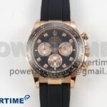 Daytona 126515 RG Clean 1:1 Best Edition Black/RG Diamonds Dial on Oysterflex Strap DD4131