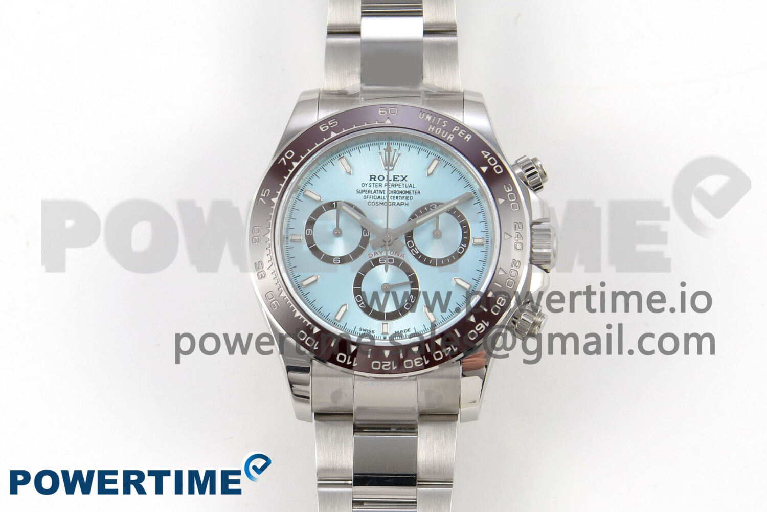 Daytona 126506 904L SS Clean 1:1 Best Edition Ice Blue Dial Sticks Markers on 904L SS Bracelet Super Clone DD4131 - Image 1