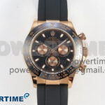 Daytona 116515 QF 1:1 Best Edition Black/RG Dial on Oysterflex Strap SH4130 V11（Gain Weight）