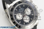 Daytona 126519 SS Clean 1:1 Best Edition Black Ceramic Bezel Black Stick Dial on Oysterflex Rubber Strap DD4131 - Image 2