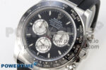 Daytona 126519 SS Clean 1:1 Best Edition Black Ceramic Bezel Black Stick Dial on Oysterflex Rubber Strap DD4131 - Image 3